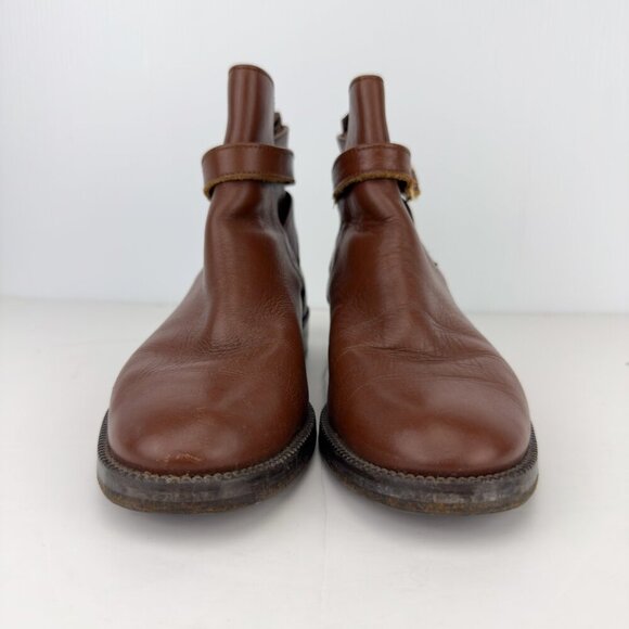AIGLE Brown Leather Ankle Boots Tan β Chelsea French Booties EU 38 (37) US 7 - Picture 16 of 16